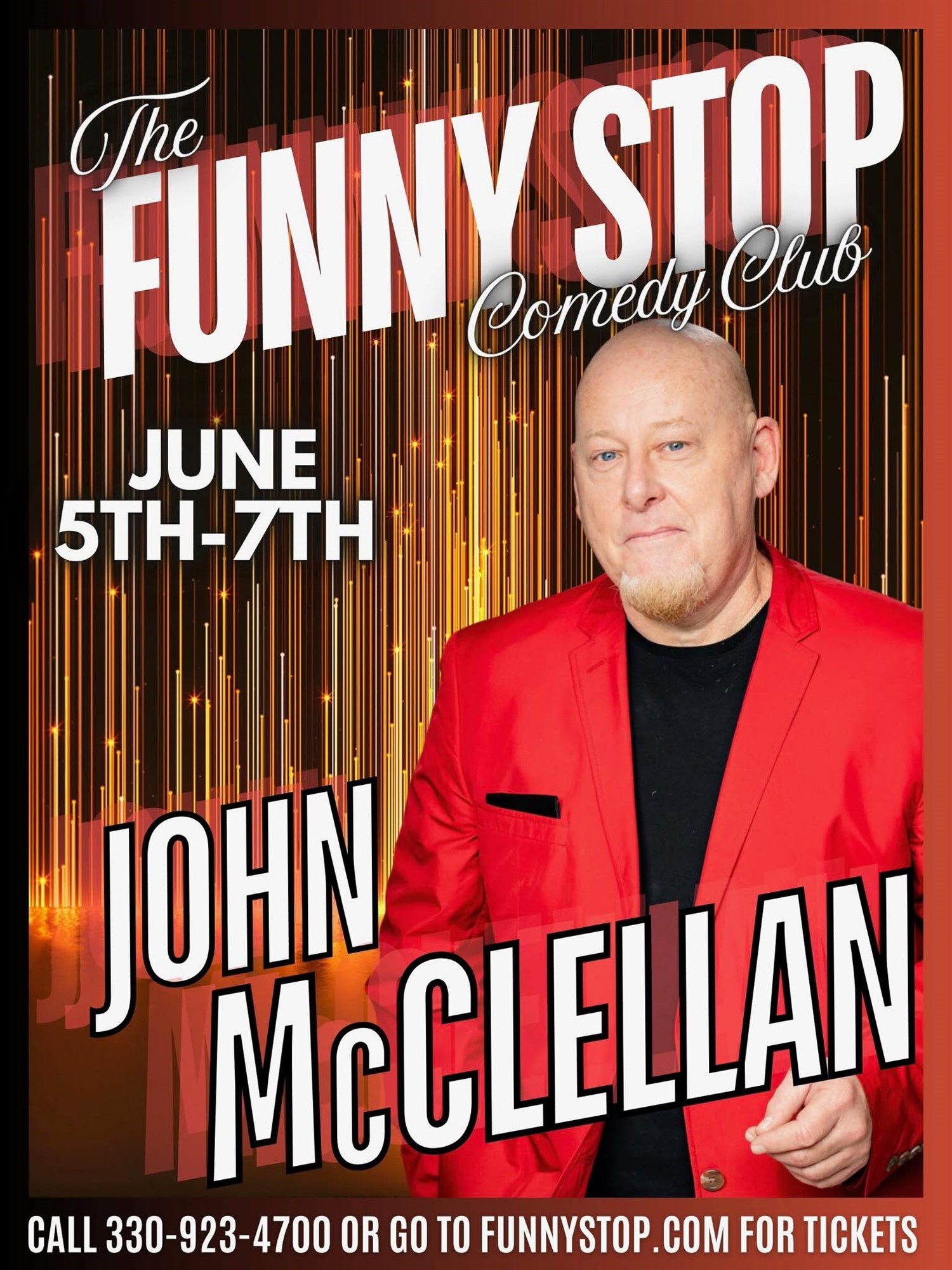 Get information & buy tickets to John McClellan - Sat. Show Funny Stop Comedy Club on Jun 07, 21:30 @Funny Stop Comedy Club | Funny Stop | funnystop.online